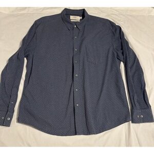 WRK The Reworked Shirt Mens 2XL Polka Dot‎ Button Up Long Sleeve Casual